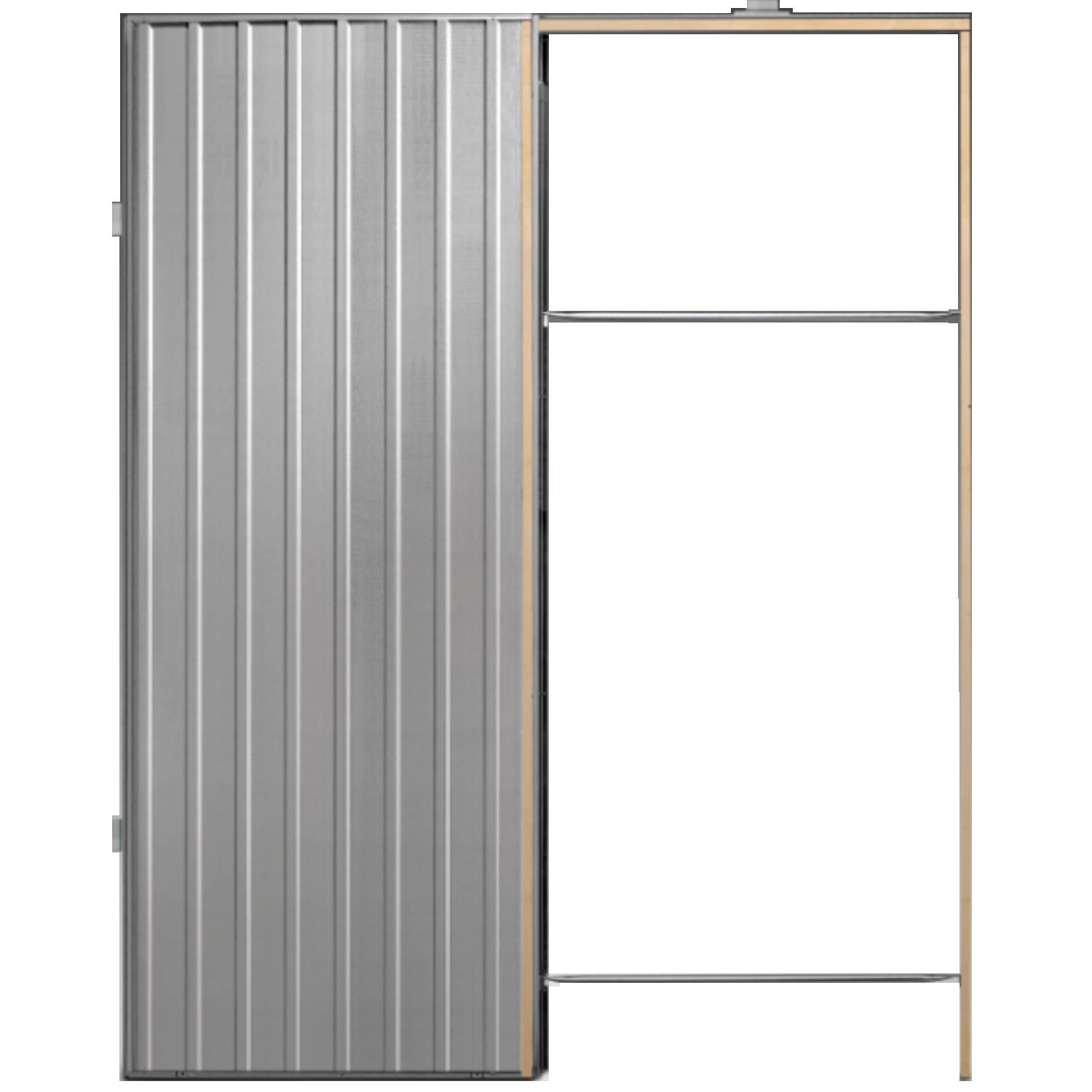 Cassete Porta Correr SIMPLES PAREDE GESSO, Espessura 70MM Montagem Semi-Automática