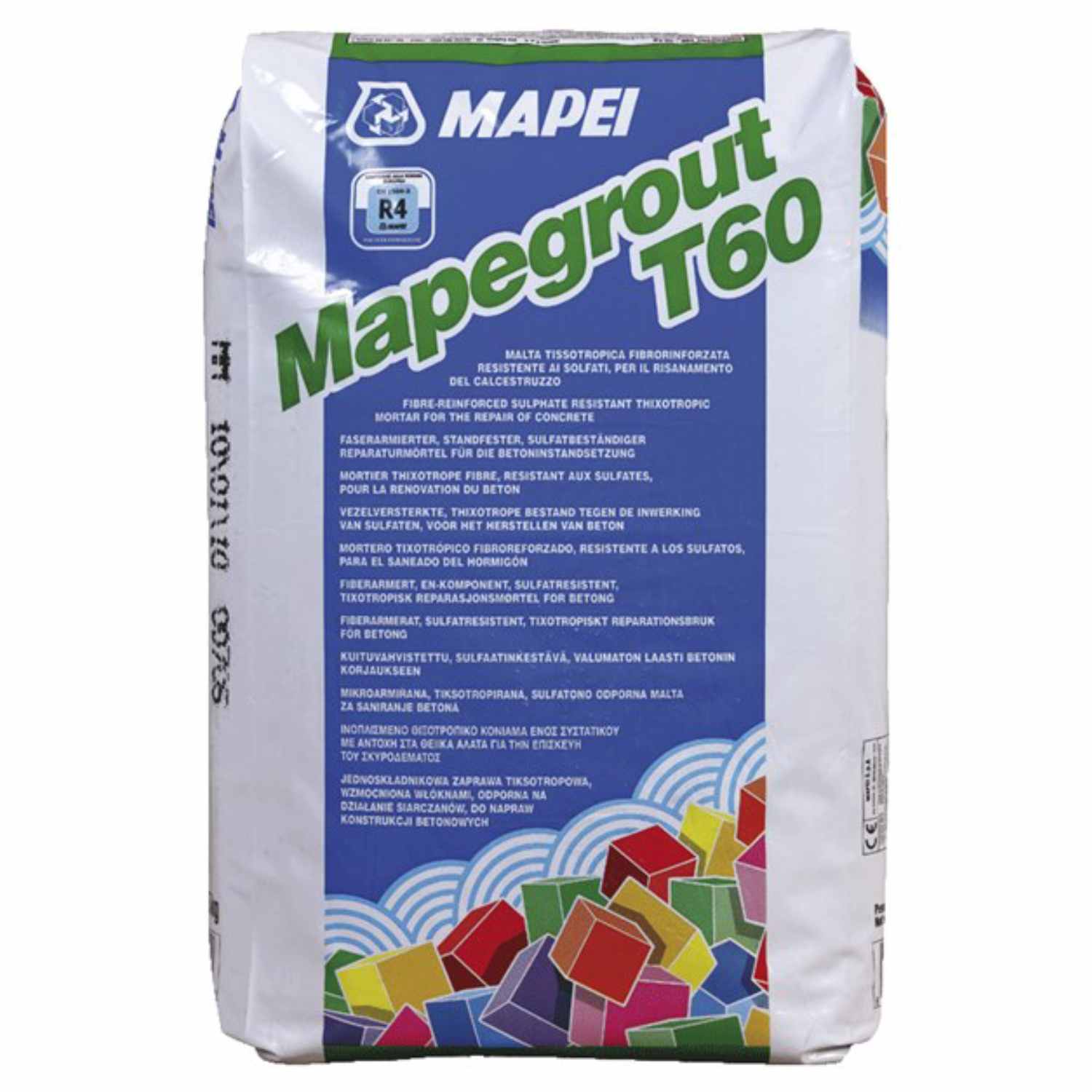 Argamassa Monocomposta Tixotrópica Fibro-Reforçada Mapei Mapegrout T60