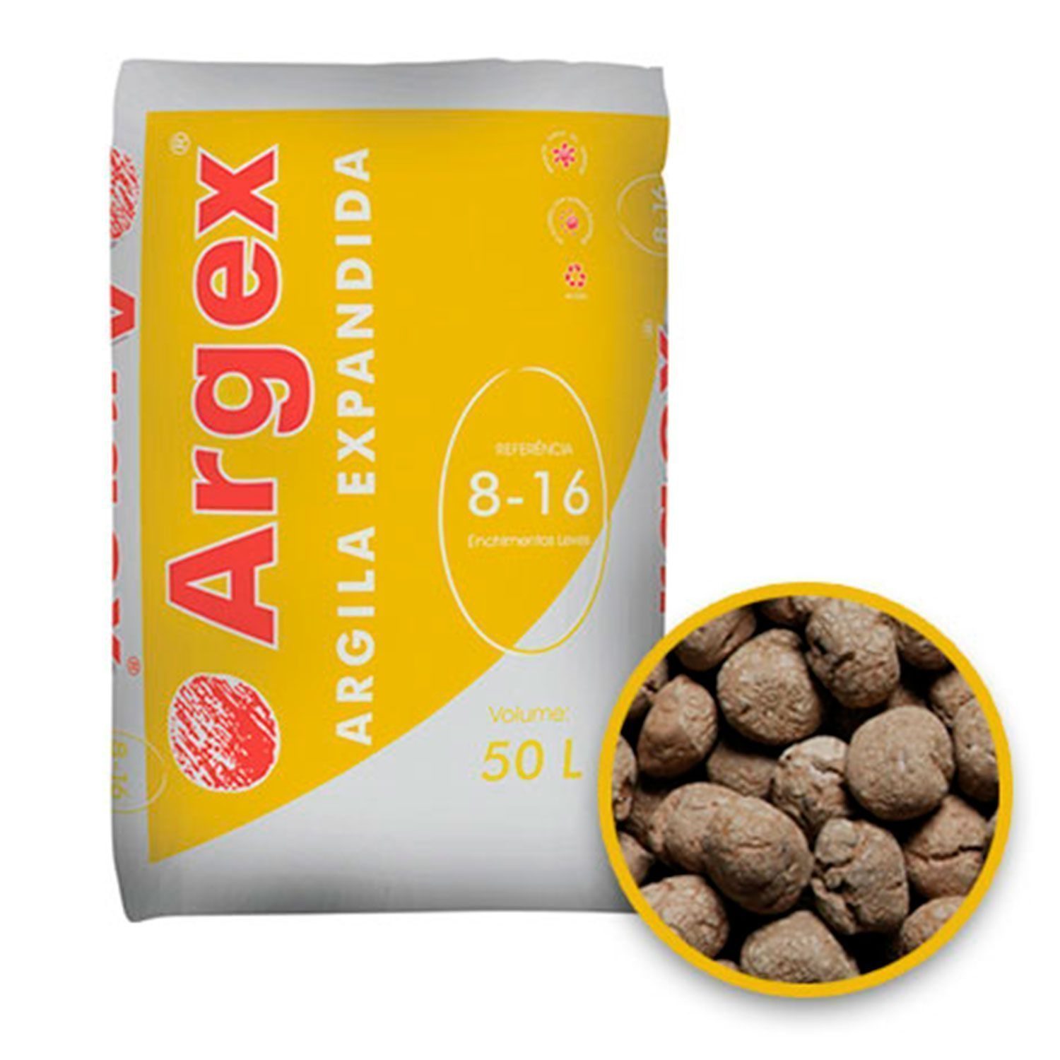 Argila Expandida Argex 816 50 Litros Isolamento Térmico Acústico
