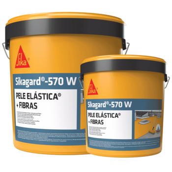 Pele Elástica Sikagard 570W + Fibras Impermeabilização Varandas Terraços Coberturas