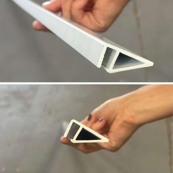 Perfil Vertical PVC 2M Calha 33MM Renovação Piscinas