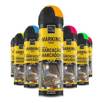 Spray Marcação Obra Amarelo Vermelho Azul Construção Topografia