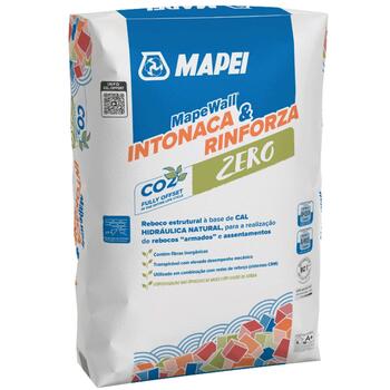 Argamassa Fibroreforçada Mapei Mapewall Intonaca e Rinforza 25kg Reforço Cal Transpirável