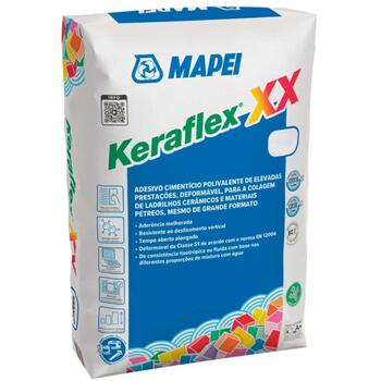 Cimento Cola C2TES1/C2ES1 Polivalente Cerâmica Grande Formato Pedra Natural Mapei Keraflex XX