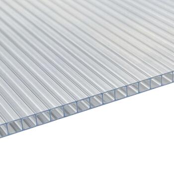 Placa Policarbonato Alveolar Transparente Cristal 6x2,1m Terraço Pérgola Varanda