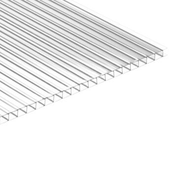 Placa Policarbonato Alveolar Transparente Cristal 2x1,05m Terraço Pérgola Varanda