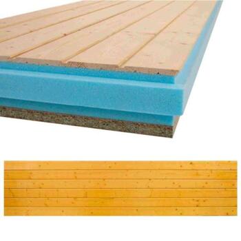 Painel Sandwich Cobertura Thermochip TAH Friso Abeto Mel Envernizado