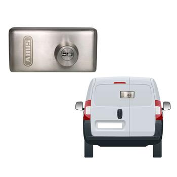 Fechadura Cromada Porta Lateral/Traseira ABUS 241/100 Veiculo Comercial Montagem Simples Segurança