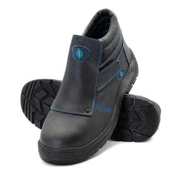 Botas de Segurança Soldador Chintex 1050 Couro Preto Classe S3 Aço SR FO - EN ISO 20345