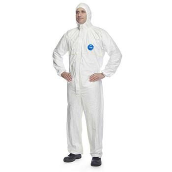 Fato Macaco Descartável Dupont Tyvek 200 EasySafe Capuz Branco FATMACDUPEA CAT III Proteção Tipo 5/6