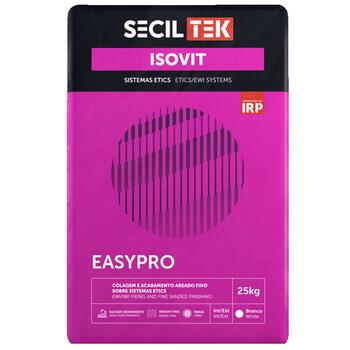 Argamassa Colagem Regularização SecilTek Isovit Easypro 25Kg Acabamento Fino Pronta Receber Pintura