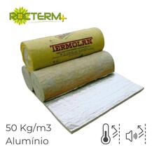 Lã de Rocha Isolamento Térmico Acústico Manta Revestida a Alumínio Rocterm MA 50 (50 kg/m3)