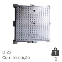 Tampa Rasa Xadrez B125 600X600MM Ferro Fundido Esgotos Domésticos Pluviais Eletricidade Telecomunic.