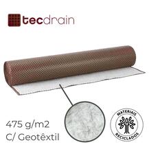 Membrana Drenante Pitonada 475G/M2 com Geotêxtil 2,1MX15M 115G TECdrain H15 Plus Drenagem