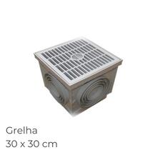 Caixa Cúbica Polipropileno com Grelha e Pega Lux Drenagem 30X30CM