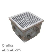 Caixa Cúbica Polipropileno com Grelha e Pega Lux Drenagem 40X40CM