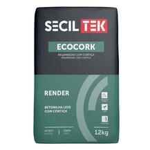 Reboco Leve com Cortiça Paredes e Tetos para Aplicação Manual e Projeção SecilTek Ecocork Render