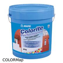 Tinta 100% Acrílica Lisa Mate Exterior/Interior Fachadas Mapei Colorite Performance COLORMap 20KG