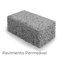 Bloco Pavimento Betão Holanda Drenante Cinza Exterior Passeio Estacionamento - 20x10,5x8 cm