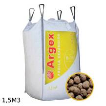 Argila Expandida Argex 8-16 Big Bag 1,5M3 Isolamento Térmico Acústico Drenagem Jardinagem  Decoração
