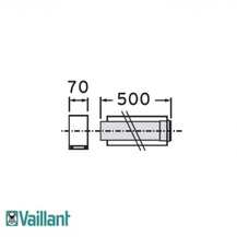 Prolongamento Vaillant 0,5M 80/125 Alumínio 303602