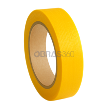 Fita Pintor Amarela Papel Muito Resistente Exterior 120°C 24/36/48MM Multisuperfícies Proteção
