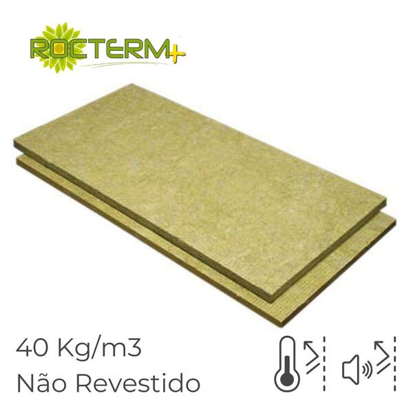 Lã de Rocha Isolamento Térmico Acústico Painel Não Revestido Rocterm PN 40 (40 kg/m3) - 30 mm - 1,35 m x 0,6 m