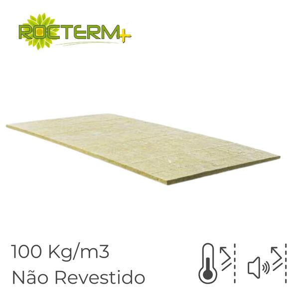 Lã de Rocha Isolamento Térmico Acústico Painel Não Revestido Rocterm PI 100 (100 kg/m3) - 50 mm - 1 m x 0,6 m