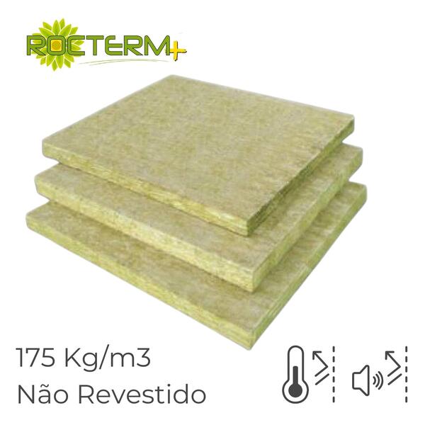 Lã de Rocha Isolamento Térmico Acústico Painel Não Revestido Rocterm Coberlan N 75 (175 kg/m3) - 100 mm - 1,2 m x 1 m