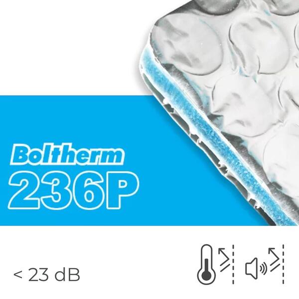 Manta Termo-Acústica Revestida Alumínio nas 2 Faces Boltherm 236 PV Coberturas Paredes Pavimentos