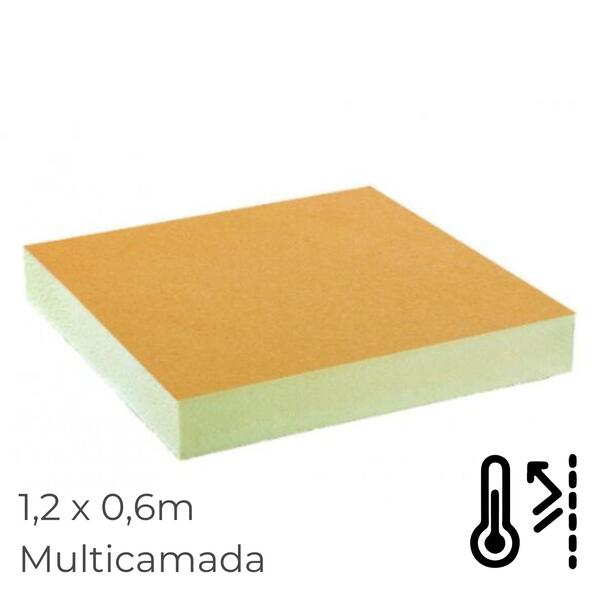 Isolamento Térmico PIR EFIGREEN DUO+ XL+ Multicamada 40mm a 140mm Cobert. Plana Tradicional
