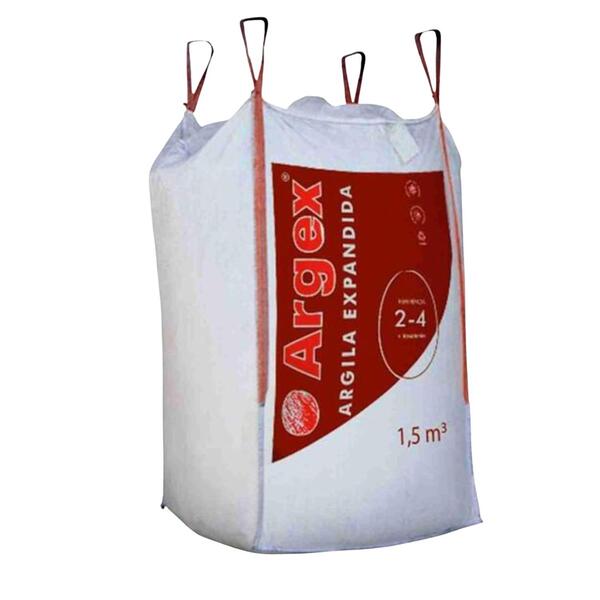 Argila Expandida Argex 2-4 Big Bag Isolamento Térmico Acústico Drenagem Jardinagem Decoração - Big Bag de 1,5 m3 – Palete Não Incluída