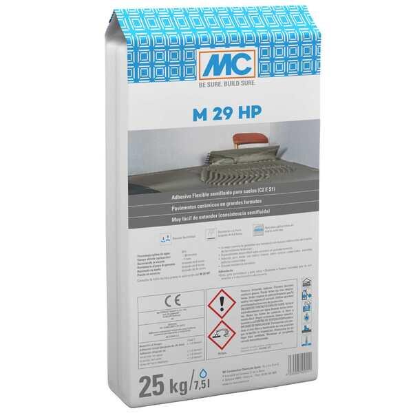 Adesivo Auto Nivelante Colagem Flexível Placas MC Building Board M 29 HP - 25KG - Cinza Cimento - 25 kg