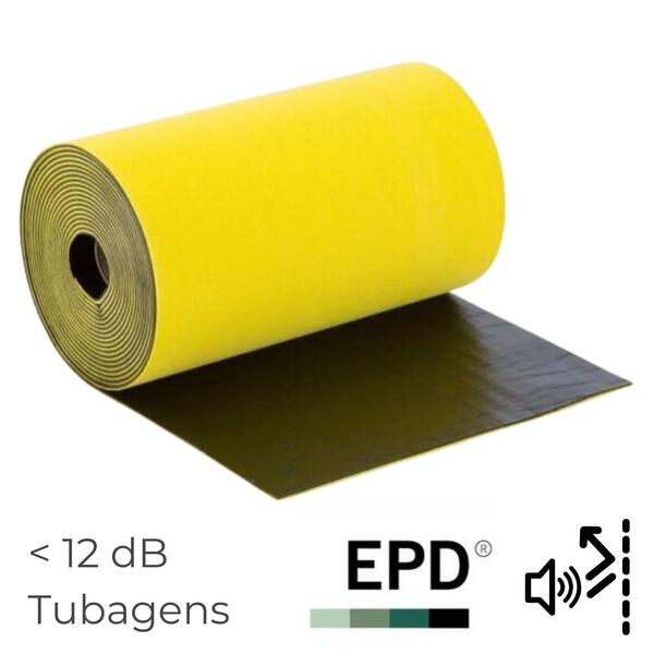 Membrana Acústica Auto-Adesiva Danosa Fonodan BJ 3,9MM 10MX42CM Isolamento Tubagem