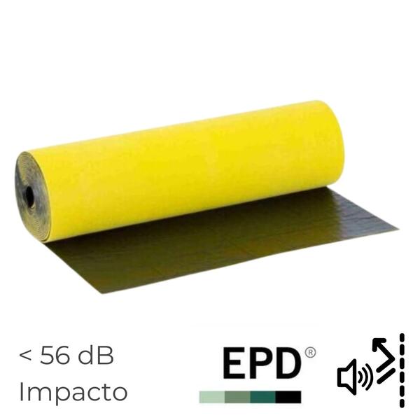 Membrana Acústica Auto-Adesiva Danosa Confordan 900 3,9MM 10MX92CM Flutuante Caixas Estores Gesso