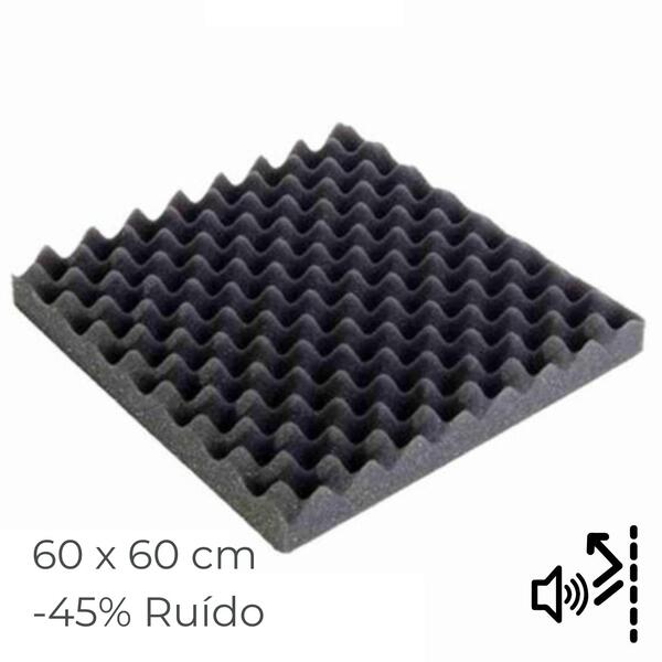 Painel Espuma Acústica TECWAVE 60x60 cm Estúdios Auditórios Salas Conferência Absorção Ruído