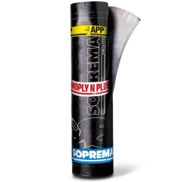 Tela Betuminosa Asfáltica Impermeabilização Soprema Moply N Plus 2,5 KG AL Natural