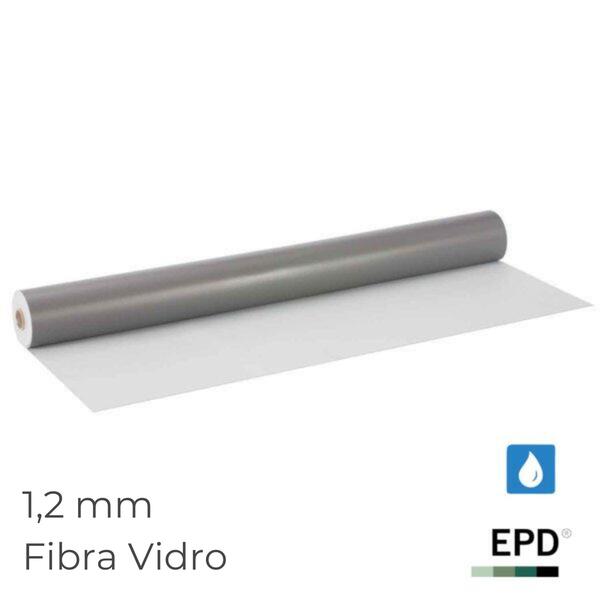 Tela PVC Armadura Fibra Vidro Danosa Danopol FV 1,2 mm Light Grey - 1,2 mm - 20 m x 1,8 m