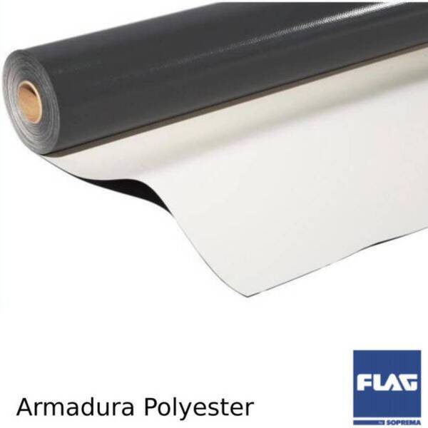 Tela PVC Flagon SR Armadura Polyester - Cinza Claro/Cinza Escuro - 20 m x 2,10 m x 1,5 mm