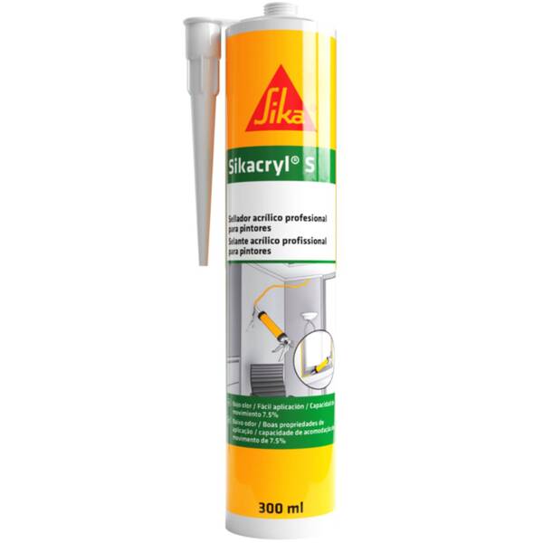 Selante Acrílico Multiusos Juntas e Fissuras Sika Sikacryl-S 300ML