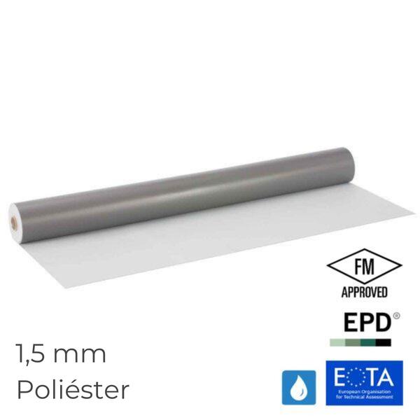 Tela em PVC Armadura Polyester Danosa Danopol HS 1,5 mm - 15 m x 1,8 m x 1,5 mm