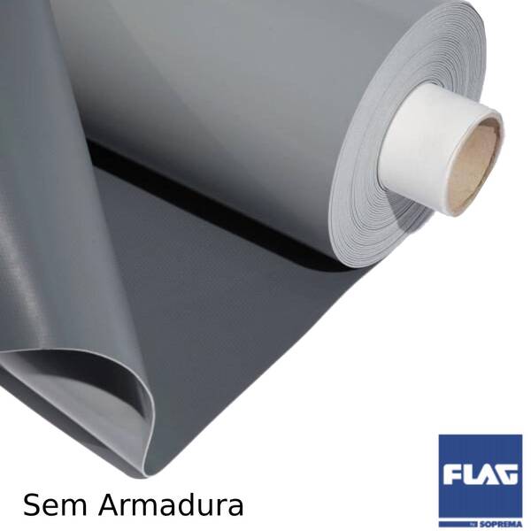 Tela PVC Flagon S sem Armadura - Cinza Claro/Cinza Escuro - 20 m x 1,05 x 1,5 mm