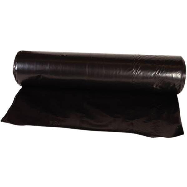 Manga Plástica 95 Myc 200M2 Preta TECplastic Proteção Pavimento Impermeabilização Barreira Vapor