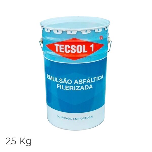 Emulsão Betuminosa TECsol 1 Impermeabilização Primário Muros Suporte Fundações Pintura Humidades - LATA 25 KG