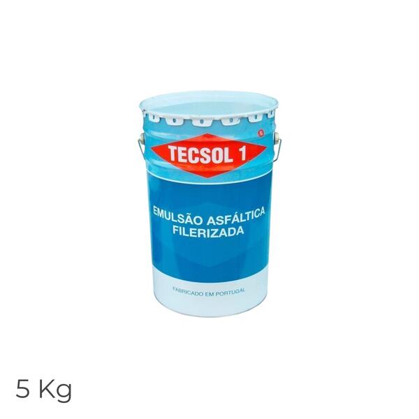 Emulsão Betuminosa TECsol 1 Impermeabilização Primário Muros Suporte Fundações Pintura Humidades - LATA 5 KG