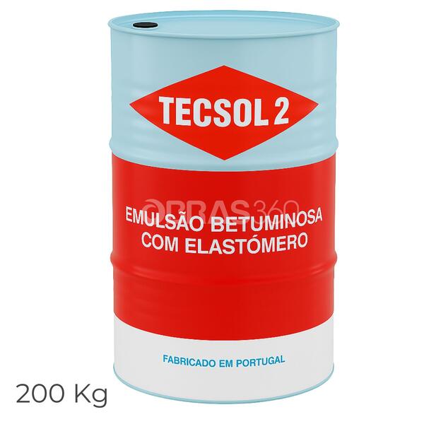 Emulsão Betuminosa com Elastómero TECsol 2 Impermeabilização Barreira Vapor Pintura Humidades