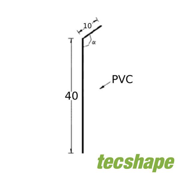 ECOperfil 45º Chapa Colaminada PVC 40X10 Remate Telas Impermeabilização