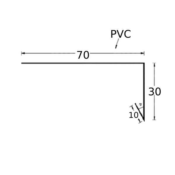 ECOperfil Pingadeira em PVC - 2 m de comprimento