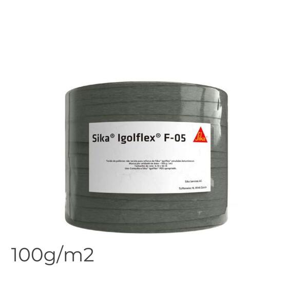 Armadura Reforço Impermeabilização Sika Igolflex F-05 Branco 0,14x50m 100G/M2