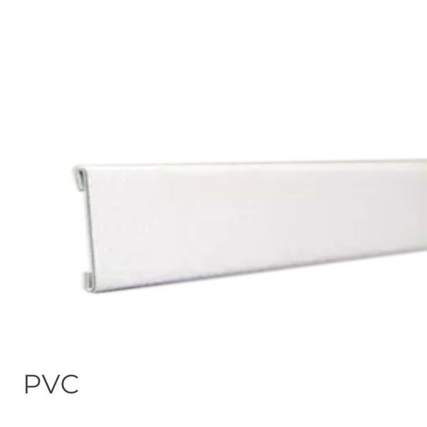 Perfil de Fixação em PVC Flagon - RAL7047 - Caixa c/ 10 Perfis (comp. 2 m x largura 4 cm)